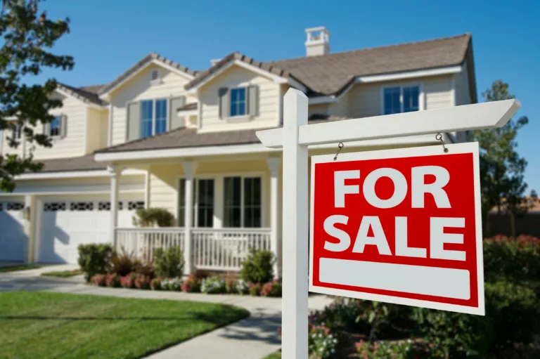 For Sale sign on residential home