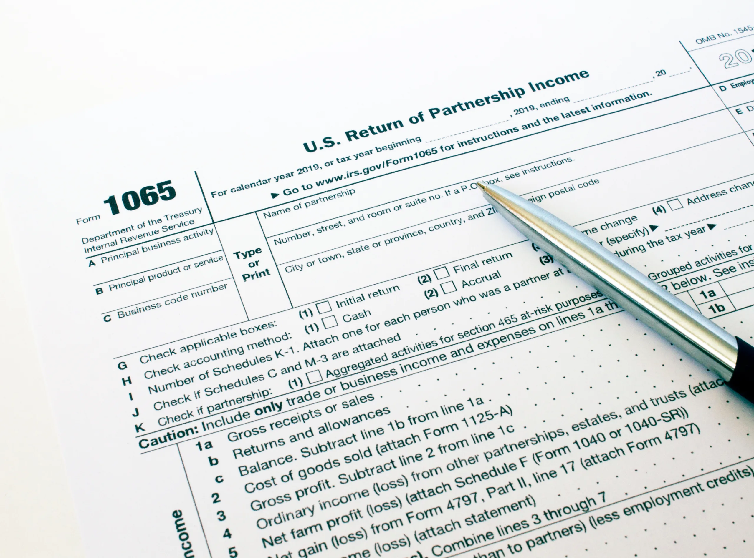 Form 1065 federal partnership tax return